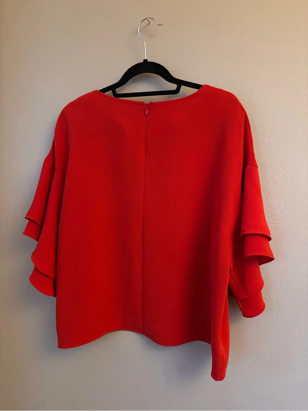H&M Red Ruffle Sleeve Blouse - Picture 3 of 3
